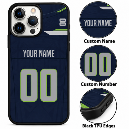 Seattle personalized phone case features mockup