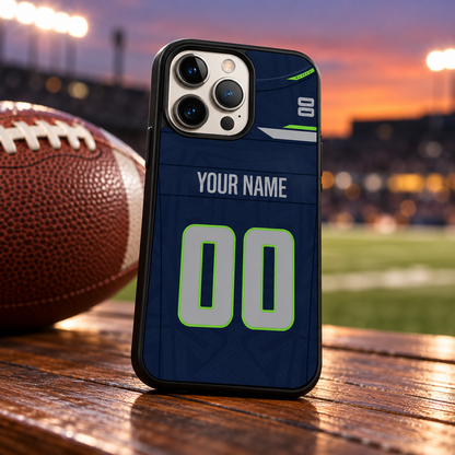 Seattle personalized phone case lifestyle mockup