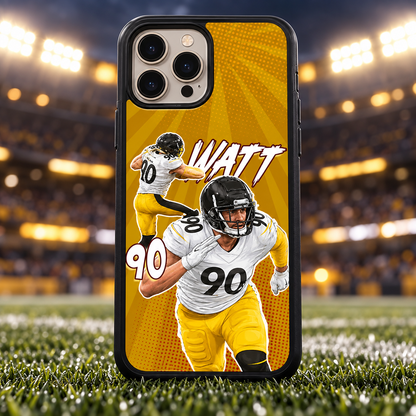 T.J. Watt graffiti TPU phone case stadium