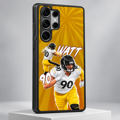 T.J. Watt graffiti TPU phone case Samsung studio