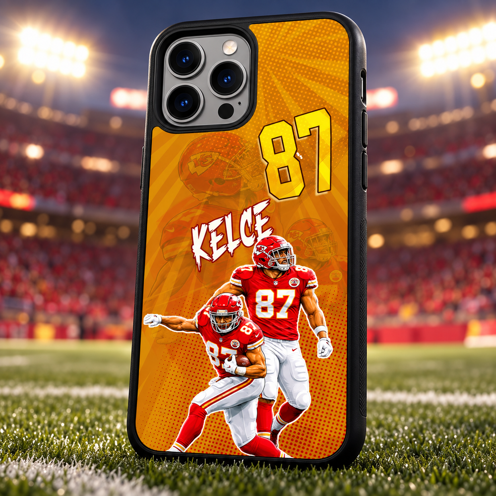 Travis Kelce graffiti TPU phone case stadium