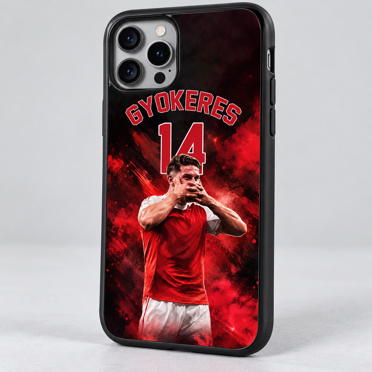 Viktor Gyökeres graffiti TPU case close-up