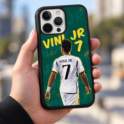Vini Jr graffiti black TPU case — lifestyle