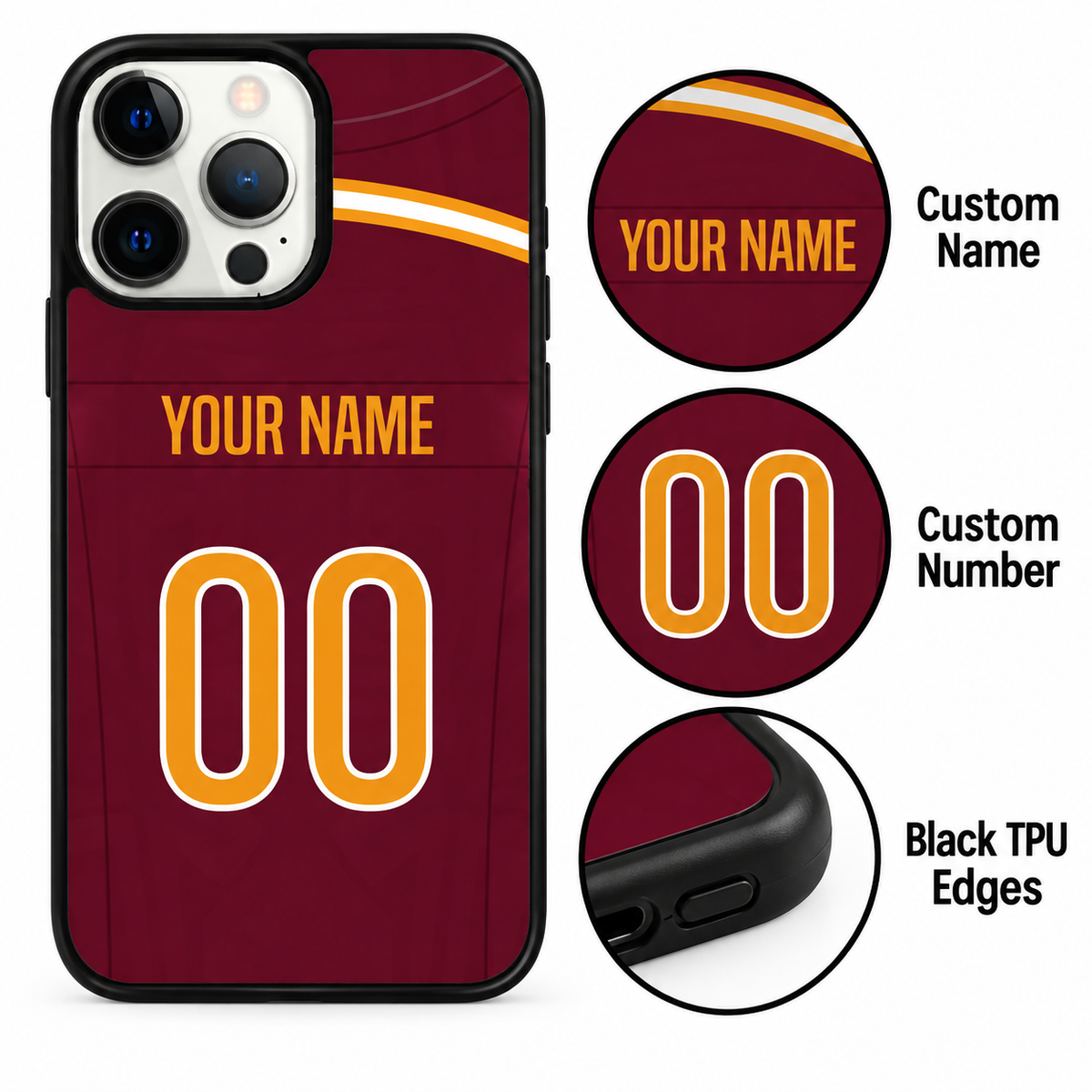 Washington personalized phone case features mockup